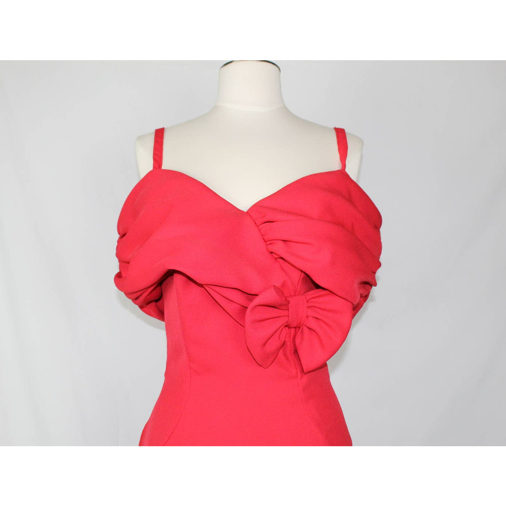 Vintage Union Made Red Fitted Evening Prom Dress Size 5/6